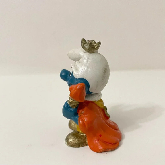 Vintage Smurf Smurfs King Mushroom Wand Wizard Sorcerer Schleich Peyo Figure - Picture 2 of 13